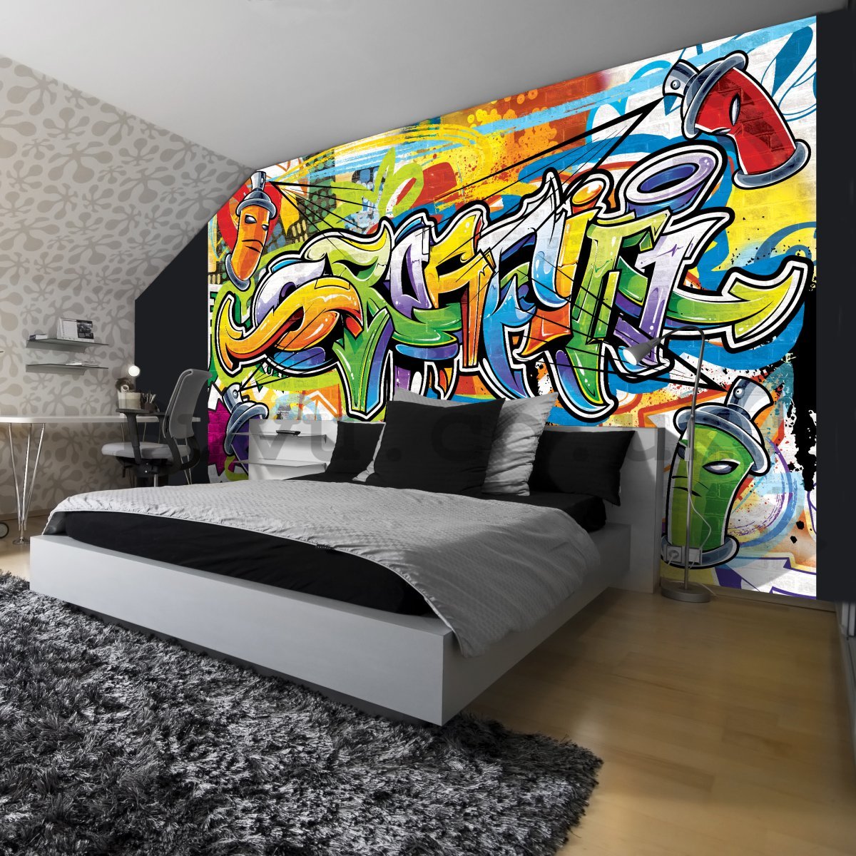 Wall Mural: Graffiti (2) - 184x254 cm