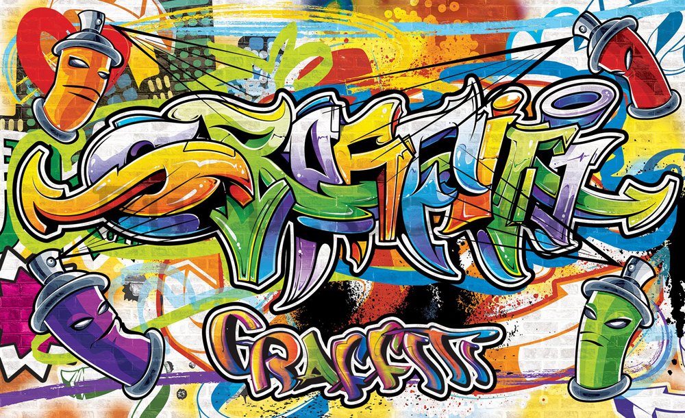 Wall Mural: Graffiti (2) - 254x368 cm