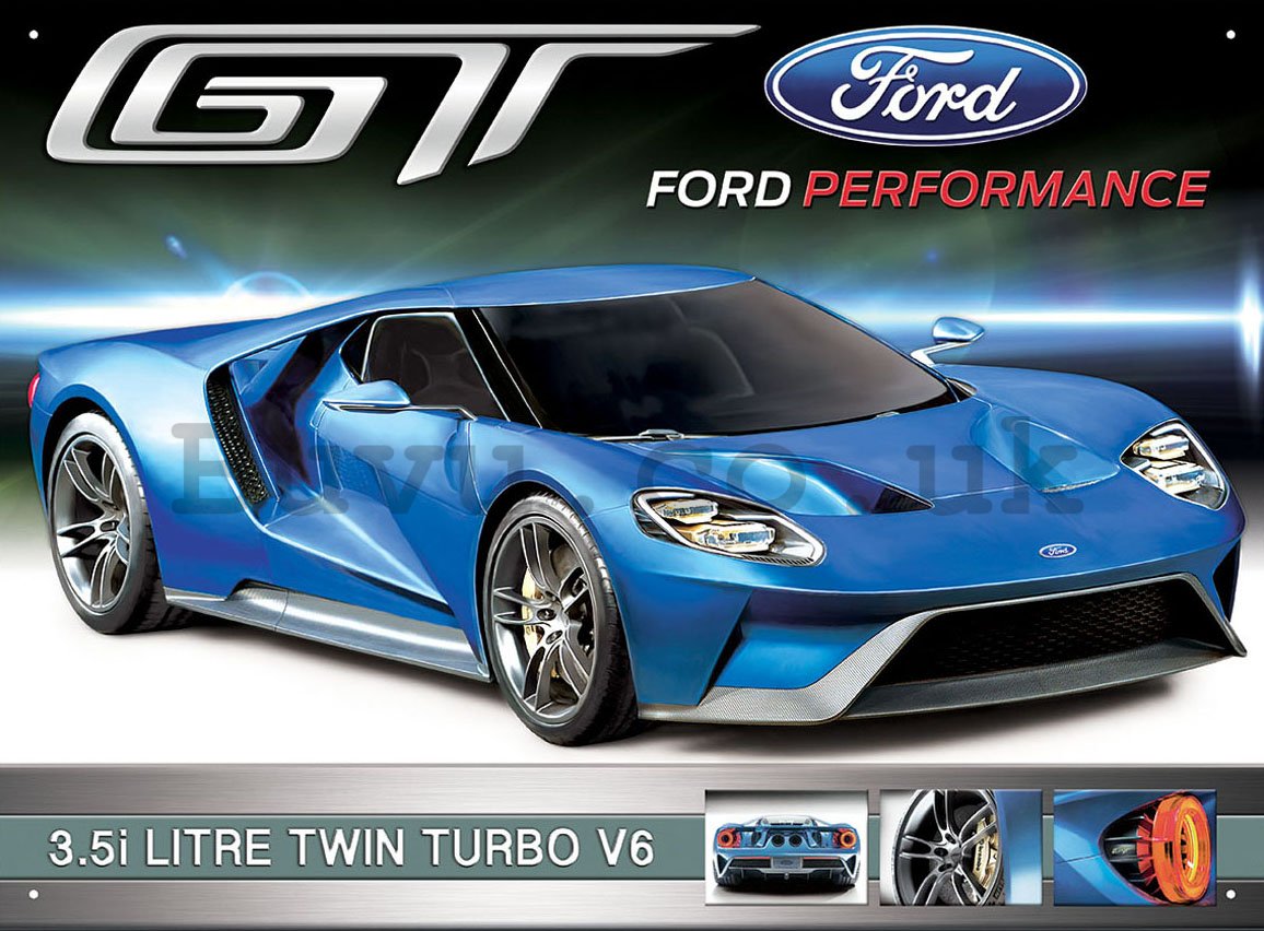 Metal sign - Ford GT