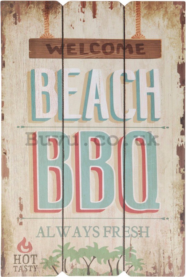 Retro plate - Welcome Beach BBQ
