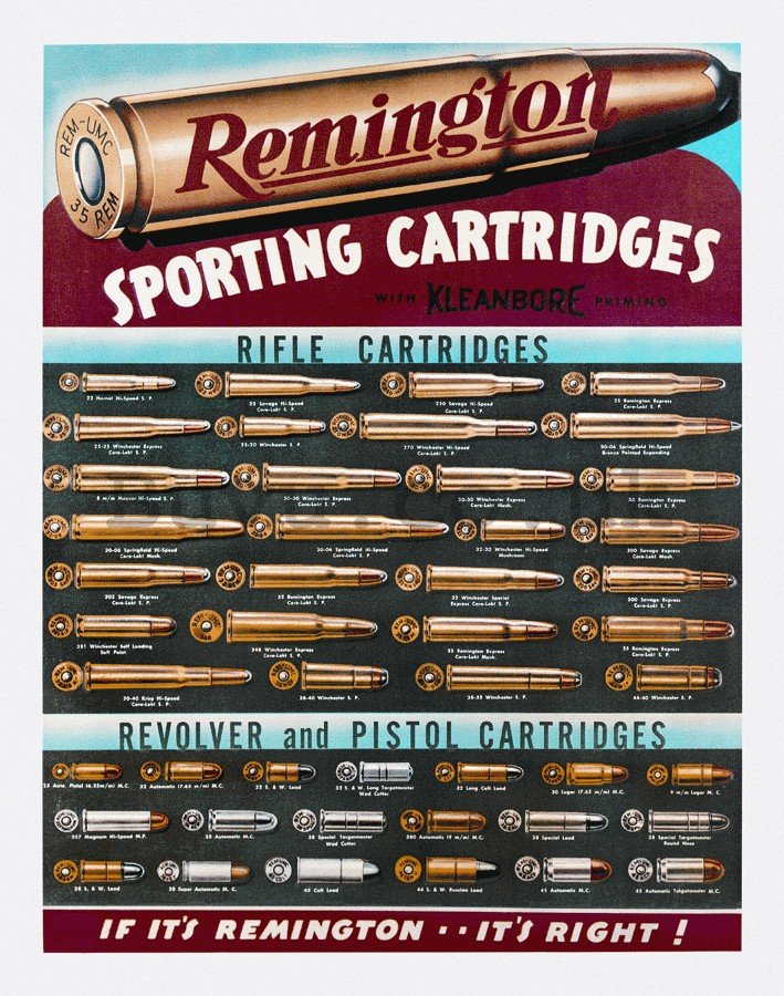 Metal sign - Remington (Sporting Cartridge)