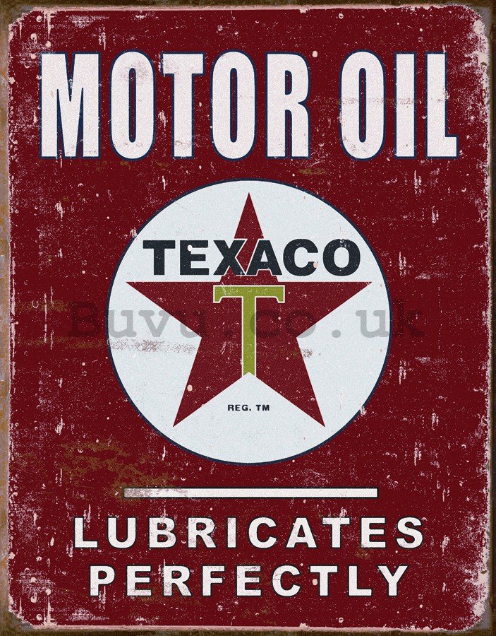 Metal sign - Motor Oil (Texaco)