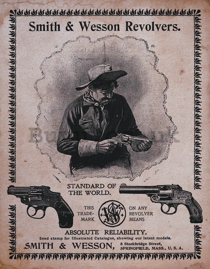 Metal sign - Smith & Wesson Revolvers