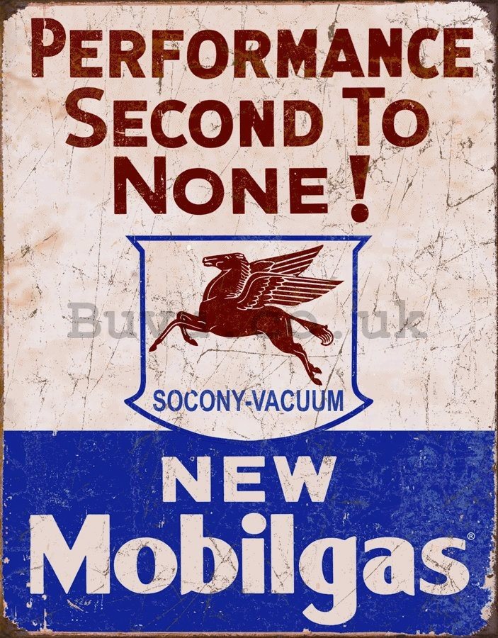 Metal sign - New Mobilgas