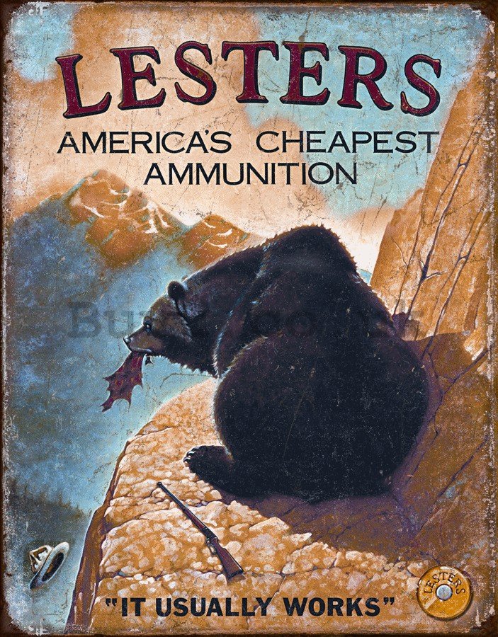 Metal sign - Lester's Ammo