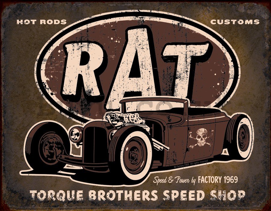 Metal sign - Hot Rod (RAT)
