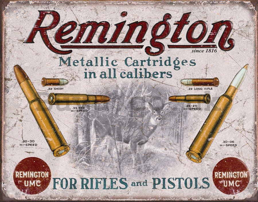 Metal sign - Remington Ammunition 50