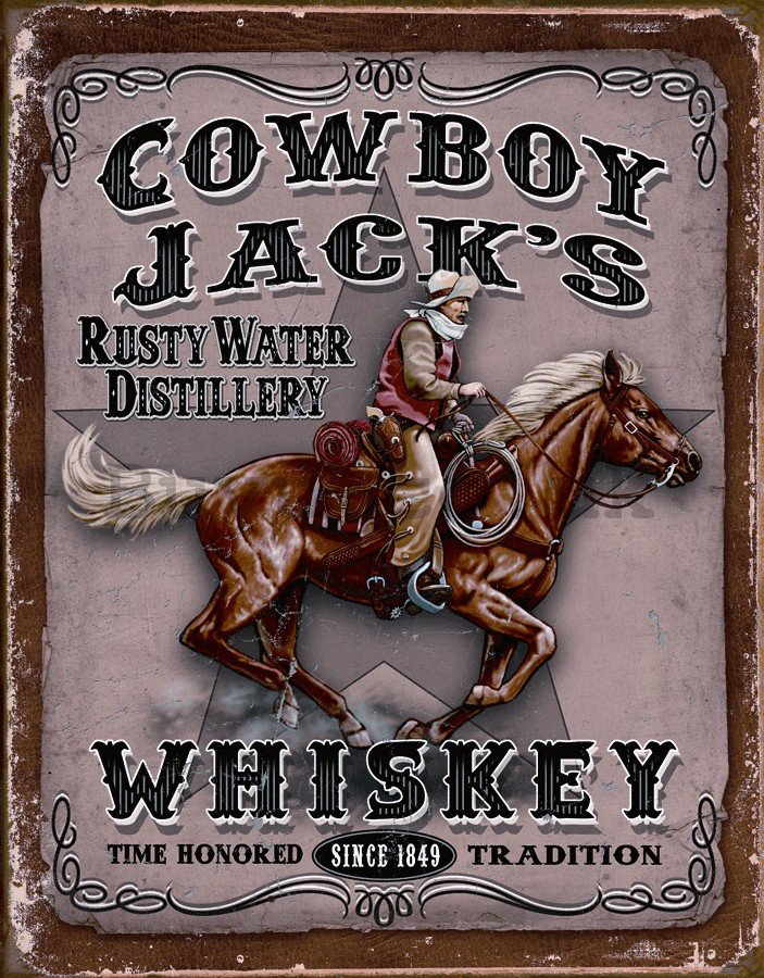 Metal sign - Cowboy Jacks