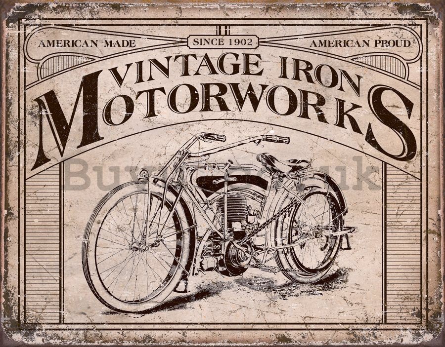 Metal sign - Vintage Iron Motorworks