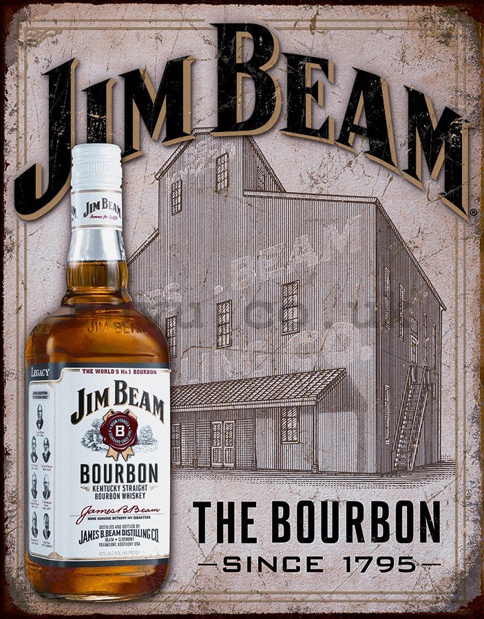 Metal sign - Jim Beam (The Bourbon)