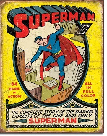 Metal sign - Action Superman