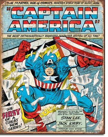 Metal sign - Comics Captain America
