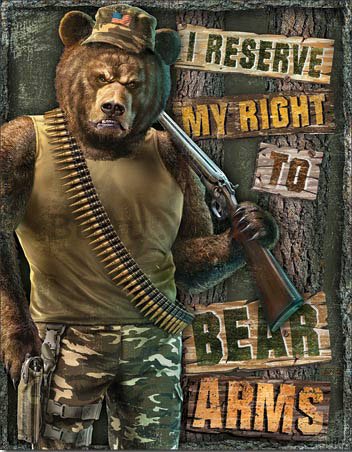 Metal sign - Right to Bear Arms