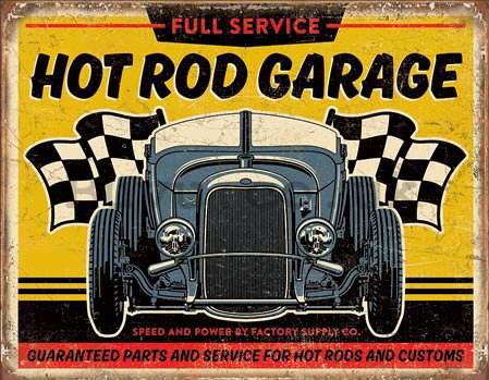 Metal sign - Hot Rod Garage