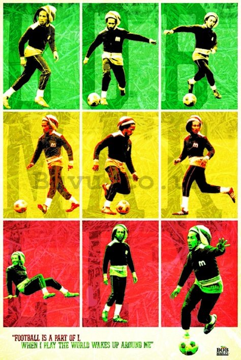 Poster - Bob Marley Football