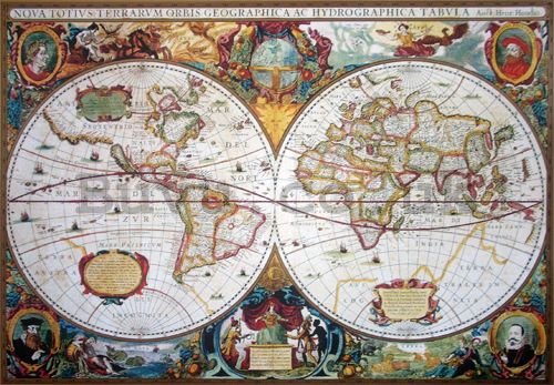 Poster - 17th Century World Map