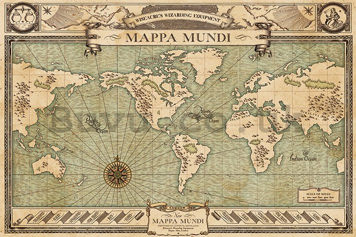 Poster - Fantastic Beasts and Where to Find Them (Mappa Mundi)